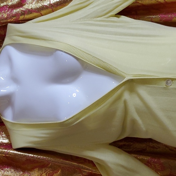 Thin yellow cardigan - Picture 4 of 8